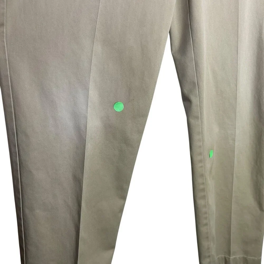 LL Bean Chino Pants Mens 37x32 Khaki Double L Classic Fit Beige Cotton Casual